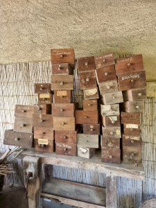 Antique wooden drawers