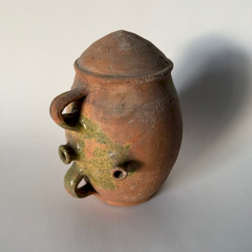 Tonnelet en terre cuite vernissée de Saintonge XIXe L9322