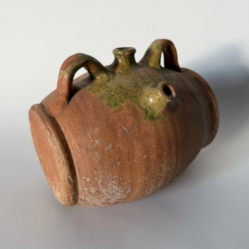 Tonnelet en terre cuite vernissée de Saintonge XIXe L9322