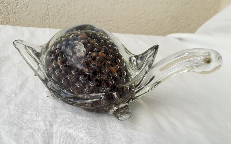 Tortue en verre style Murano