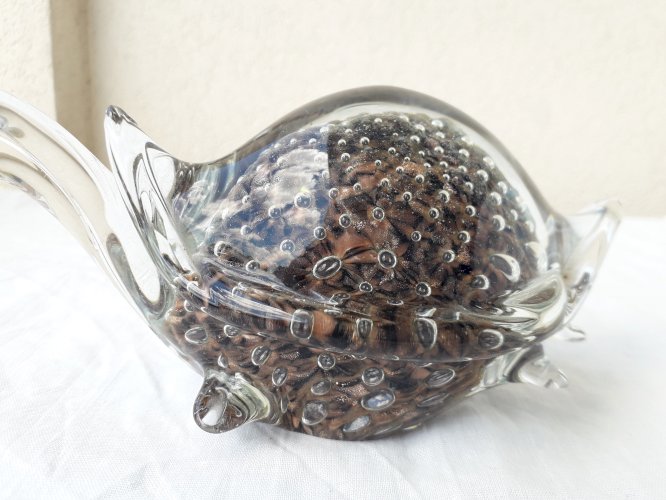 Tortue en verre style Murano