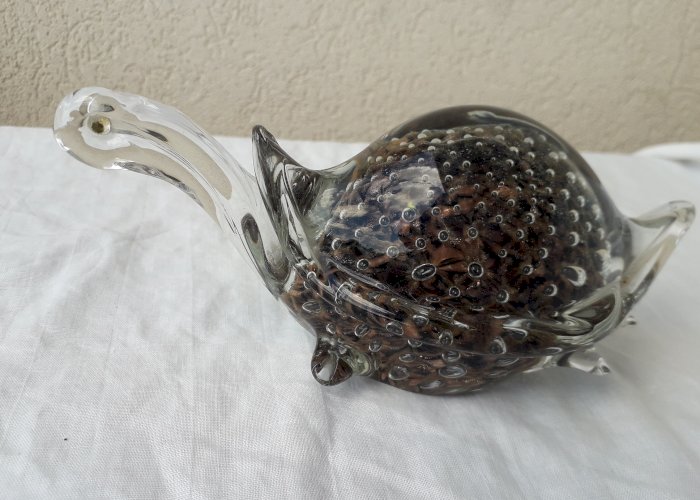 Tortue en verre style Murano