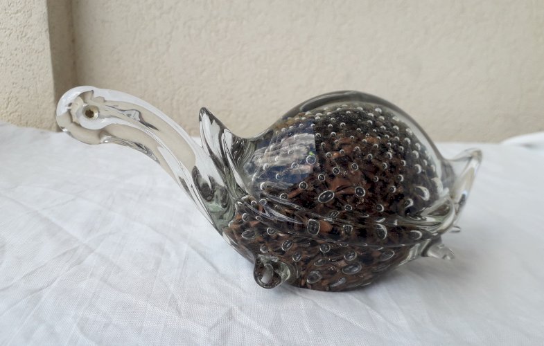 Tortue en verre style Murano