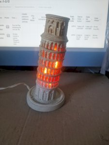 Leaning Tower of Pisa illuminating 18 cm (year 70)