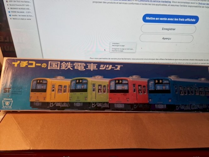 Train En Tole A Friction  made in japan - long 43 Cm ICHIKO QUASI NEUF