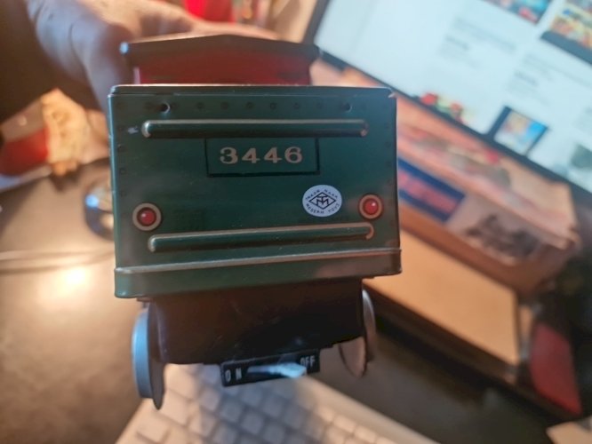 Train En Tole   made in japan - long 36 Cm Modern Toys. Tbe