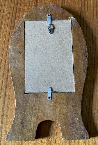 travail de prisonnier souvenir de captivité 1942 cadre porte photo en bois