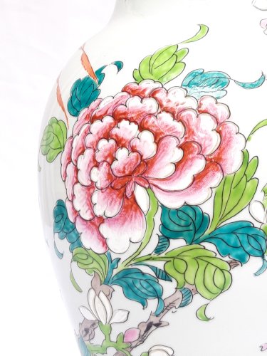 Très beau pot à bonzaï Chinois porcelaine émaillée