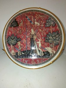 Very beautiful Limoges porcelain plate signed Barre Andre in good condition.