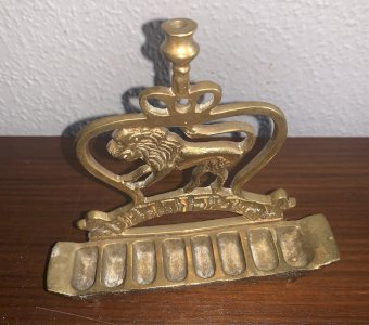 Très belle et ancienne lampe Hanoukkia hanouka traditionnelle Pologne