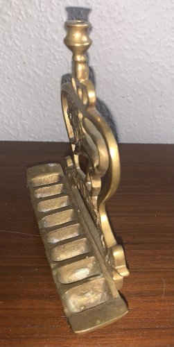 Très belle et ancienne lampe Hanoukkia hanouka traditionnelle Pologne
