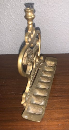 Très belle et ancienne lampe Hanoukkia hanouka traditionnelle Pologne