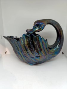 very beautiful iridescent ceramic ashtray sculpture from the 60s-70s in good condition