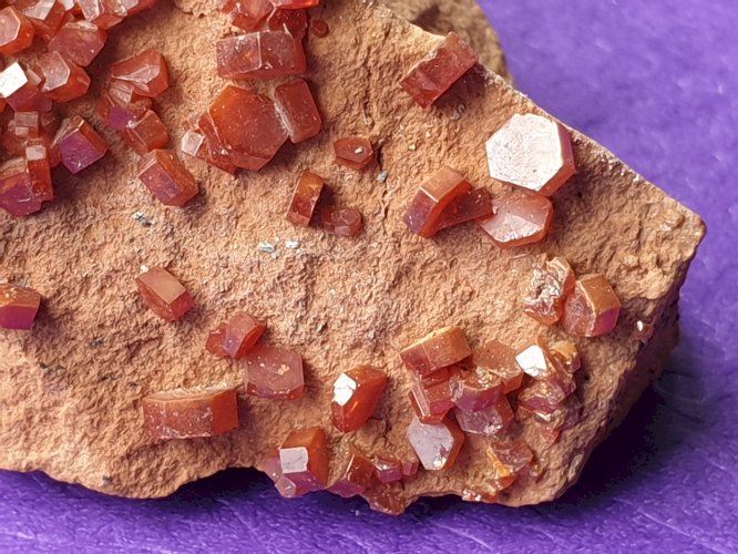 Très belle Vanadinite du Maroc avec cristaux bien formés longueur 5 cm