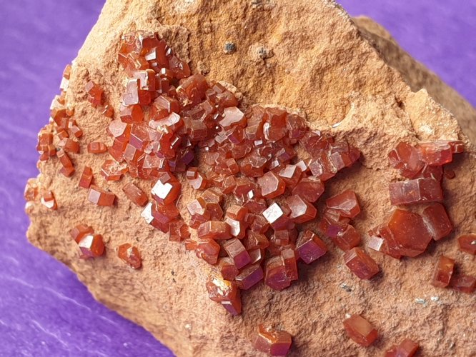 Très belle Vanadinite du Maroc avec cristaux bien formés longueur 5 cm