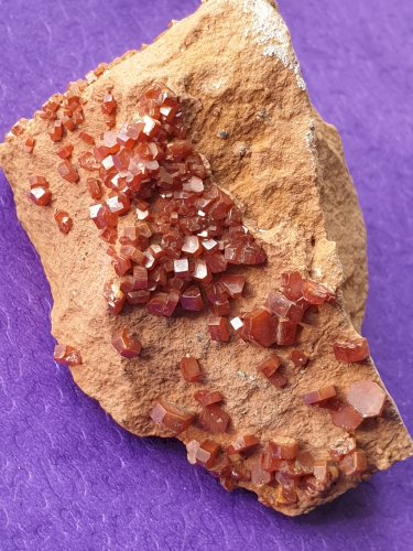 Très belle Vanadinite du Maroc avec cristaux bien formés longueur 5 cm