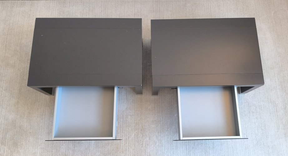 ? Très belles tables de chevets LUMEO by Ligne Roset design Peter Maly ?