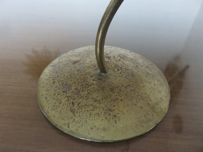 TRES GRAND BOUGEOIR MODERNISTE  SPIRALE  EN METAL DORE ANNEES 70 VINTAGE