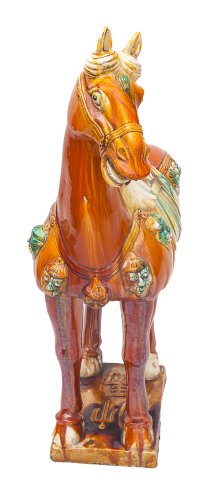Très grand cheval Chinois en céramique
