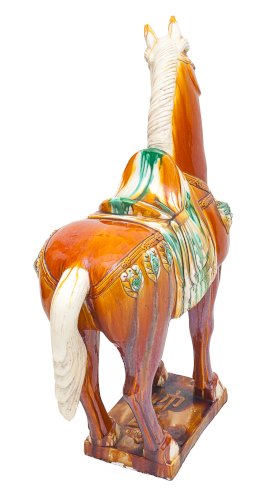 Très grand cheval Chinois en céramique