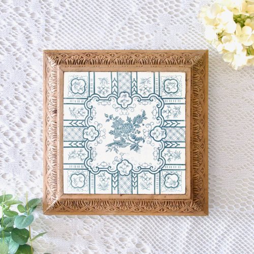 Très grand dessous de plat terre de fer XIXe Le Favori oiseau