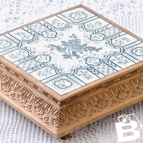 Très grand dessous de plat terre de fer XIXe Le Favori oiseau