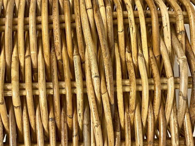 Très grand panier vintage en rotin – Décoration rétro