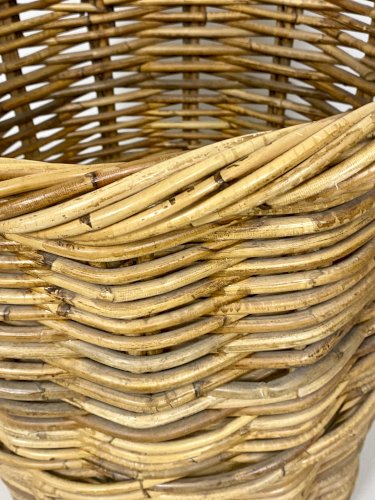 Très grand panier vintage en rotin – Décoration rétro
