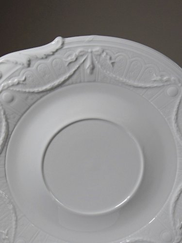 Très grand plat coupe centre de table Lafarge & Co porcelaine Limoges vintage