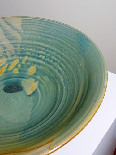 Très grande coupe à fruits Egbert Boonstra artisanat Pays-Bas céramique vintage