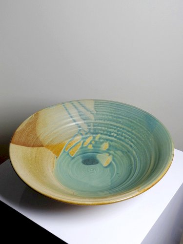 Très grande coupe à fruits Egbert Boonstra artisanat Pays-Bas céramique vintage