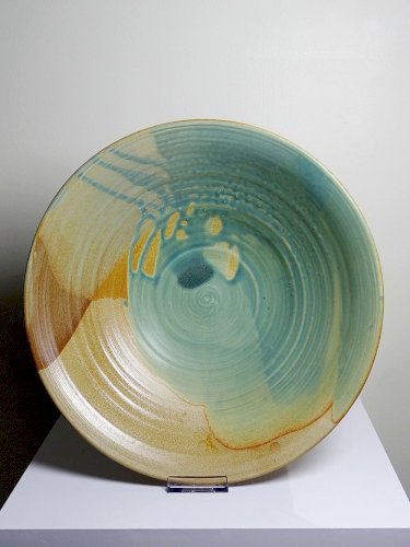 Très grande coupe à fruits Egbert Boonstra artisanat Pays-Bas céramique vintage