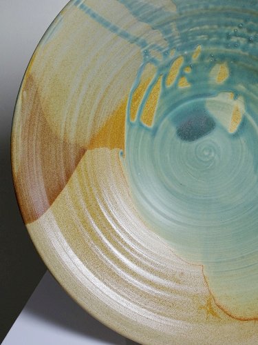 Très grande coupe à fruits Egbert Boonstra artisanat Pays-Bas céramique vintage