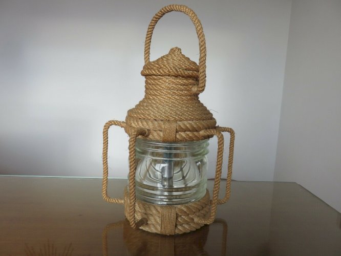 TRES GRANDE LAMPE  LANTERNE  AUDOUX MINET ANNEES 50 60