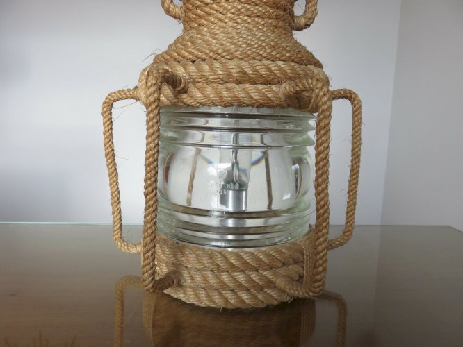 TRES GRANDE LAMPE  LANTERNE  AUDOUX MINET ANNEES 50 60
