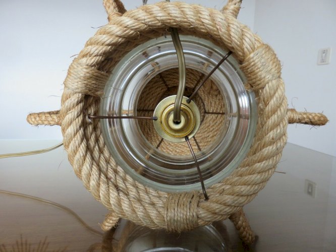 TRES GRANDE LAMPE  LANTERNE  AUDOUX MINET ANNEES 50 60
