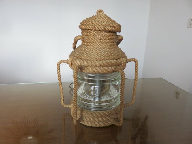 TRES GRANDE LAMPE  LANTERNE  AUDOUX MINET ANNEES 50 60