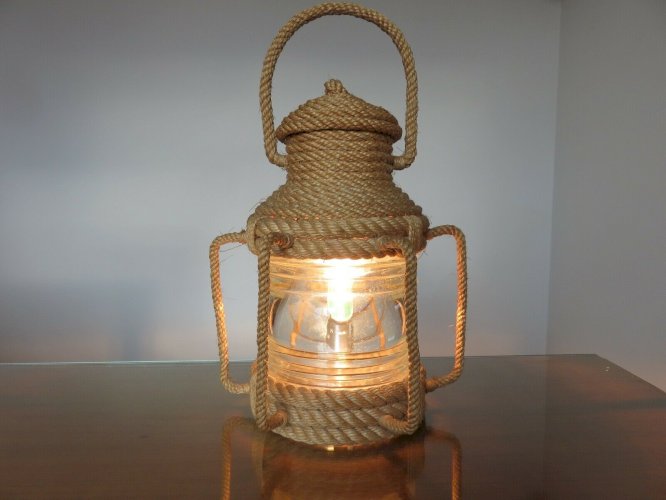 TRES GRANDE LAMPE  LANTERNE  AUDOUX MINET ANNEES 50 60
