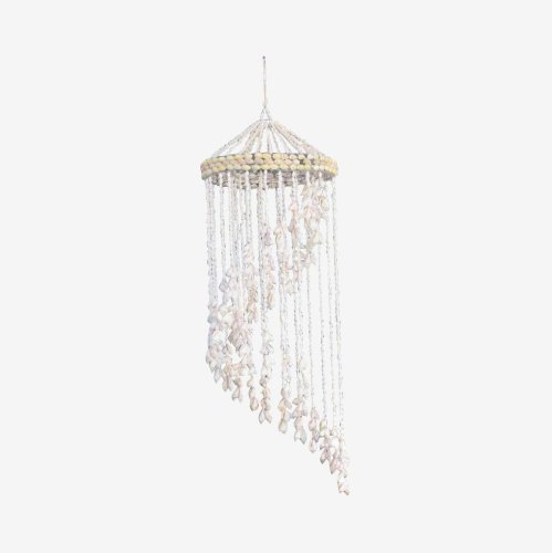 TRES GRANDE SUSPENSION EN COQUILLAGE TYPIQUE ANNEES 70 VINTAGE