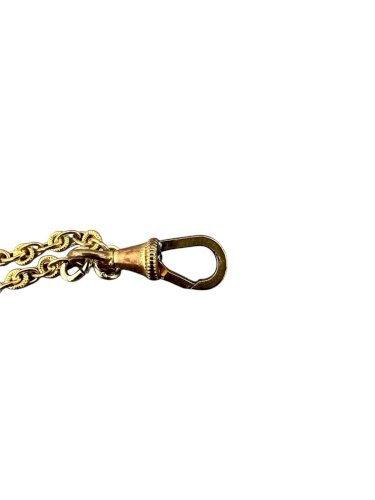Très longue chaîne sautoir art nouveau 1890 -1910 végétal Feuill ancien Vintage