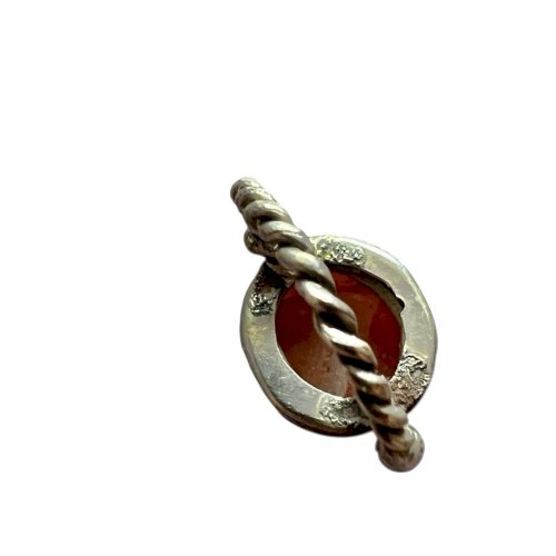 Tres Petite bague argent massif vintage 42 Fr Agate Ethnique Unisexe Collection