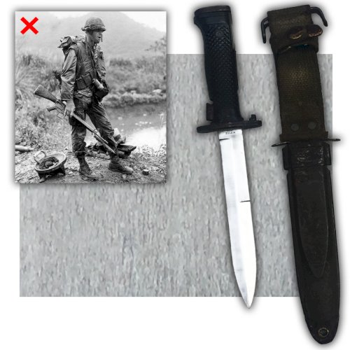 TRES RARE 1960-64 COUTEAU USM81A WD POIGNARD AMÉRICAIN POST WW2 VIETNAM ORIGINAL
