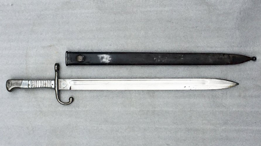 TRES RARE BAIONNETTE / SABRE COURT MODELO ARGENTINO 1891 ARGENTINE XIX ORIGINAL