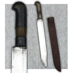 TRES RARE & BELLE DAGUE/POIGNARD YATAGAN TURC, SABRE COURT, EMPIRE OTTOMAN, XIX, ORIGINAL