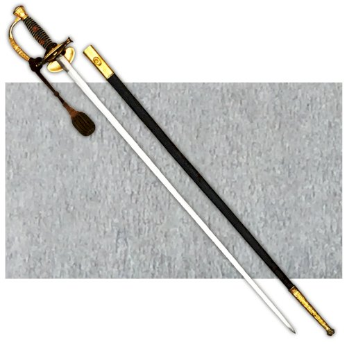 TRES RARE ÉPÉE DE GÉNÉRAL DE BRIGADE FRANCAIS SECOND EMPIRE 2 ÉTOILES XIX ORIGINAL