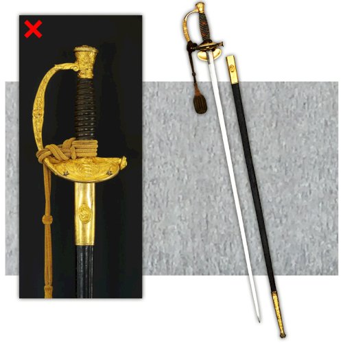 TRES RARE ÉPÉE DE GÉNÉRAL DE BRIGADE FRANCAIS SECOND EMPIRE 2 ÉTOILES XIX ORIGINAL