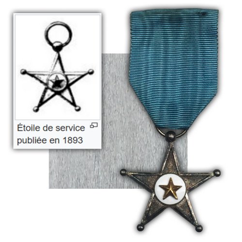 TRES RARE ETOILE DE SERVICE BILINGUE - CONGO BELGE - LEOPOLD III - ORIGINAL