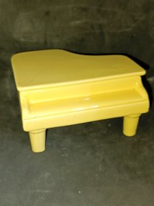 very rare small ceramic music box piano signed magdalithe