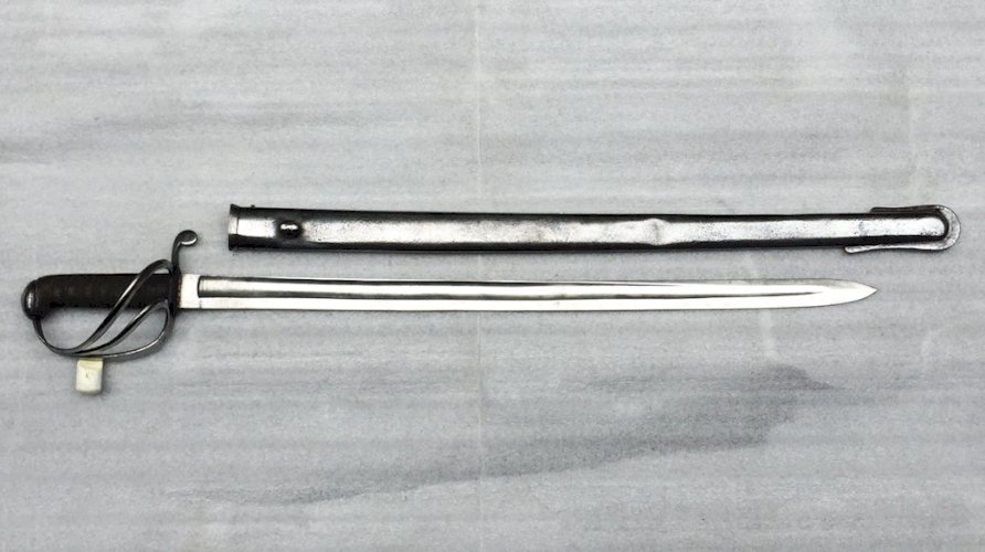 TRES RARE : SABRE ANGLAIS COURT D'ARTILLERIE M1821 ROYAM 1850-70 REINE VICTORIA XIX ORIGINAL