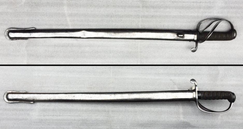 TRES RARE : SABRE ANGLAIS COURT D'ARTILLERIE M1821 ROYAM 1850-70 REINE VICTORIA XIX ORIGINAL